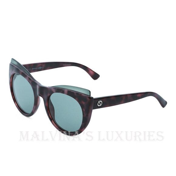GUCCI SUNGLASSES GG3781/S M045L HAVANA PINK INTERLOCKING G LOGO CAT EYE FRAME - Picture 3 of 4